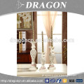 Home decorative white ceramic long stem candle holder